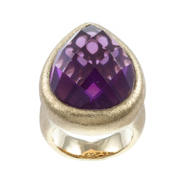 Rivka Friedman Amethyst Bold Teardrop Gem Ring Rivka Friedman Fashion Rings