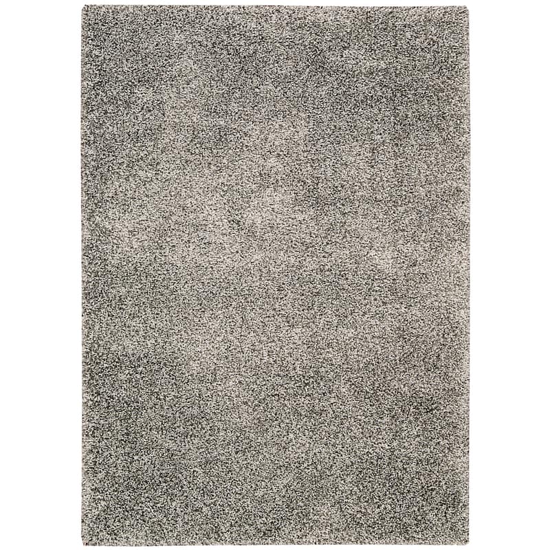 Nourison Amore Shag Area Rug - Casual/Modern & Contemporary/Shag - Bone/White - Solid - 5' x 8' - Rectangle - Olefin/Synthetic/Polypropylene - 5' 3" x 7' 5" - N/A