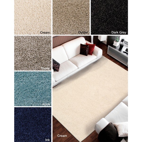 Nourison Amore Solid Shag Area Rug (5'3 x 7'5)