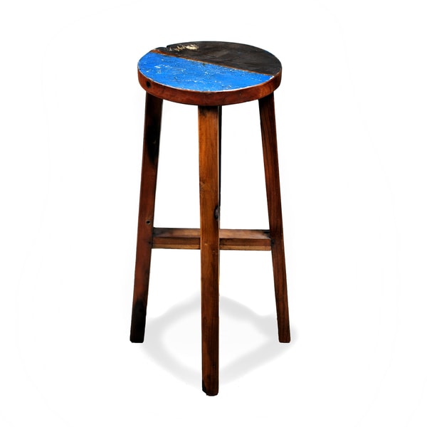 Ecologica Furniture Ipanema Reclaimed Wood Stool Ecologica Bar Stools