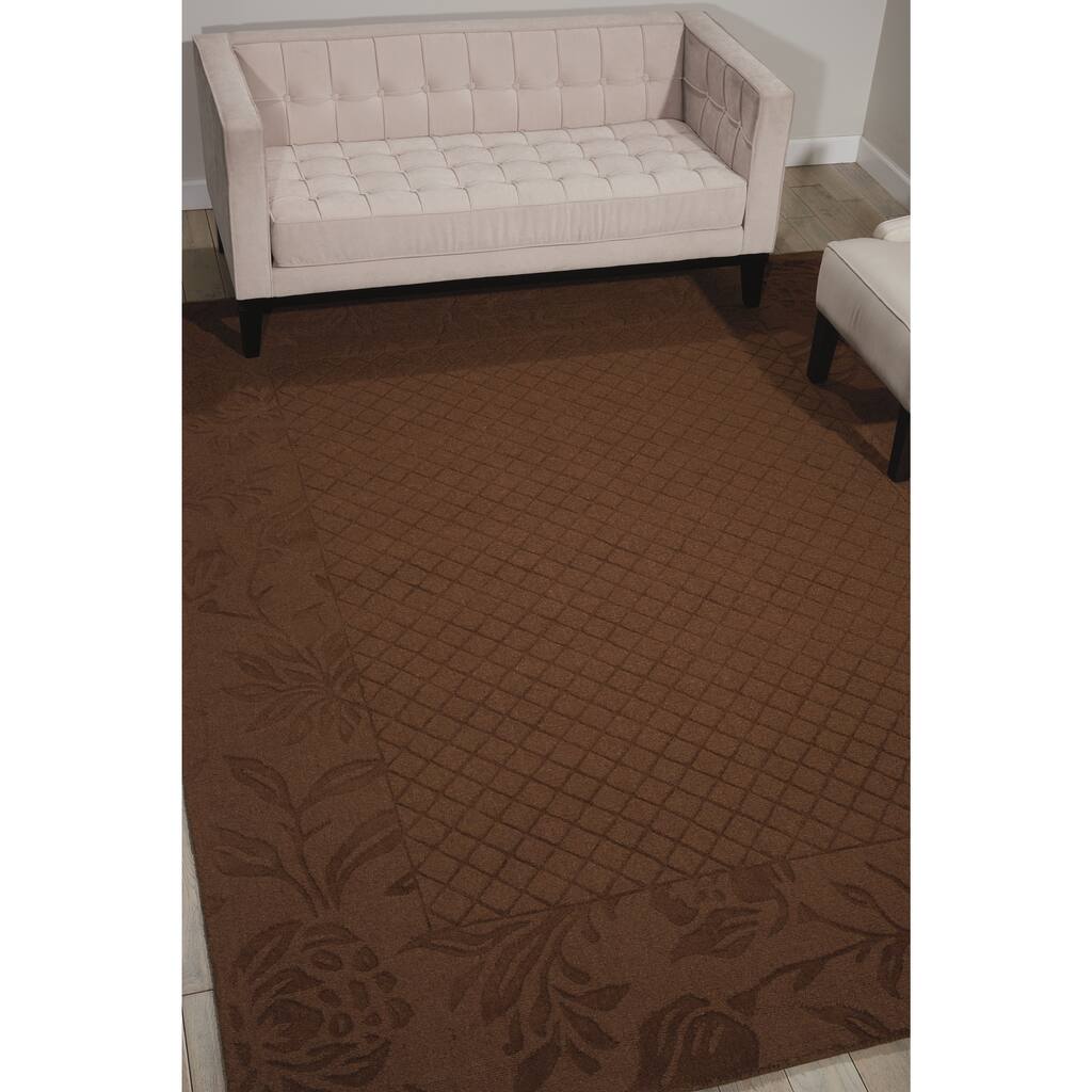 Aubusson Collection Rust Rug - 7'9 x 9'9