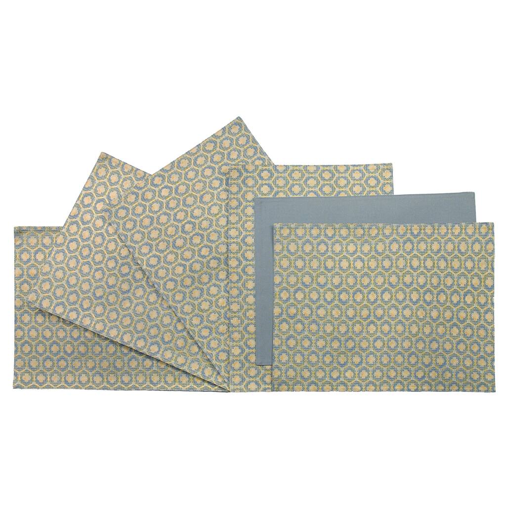 Rose Tree 18-inch Rectangle Green/ Gold Medallion Place Mats (Set of 6)