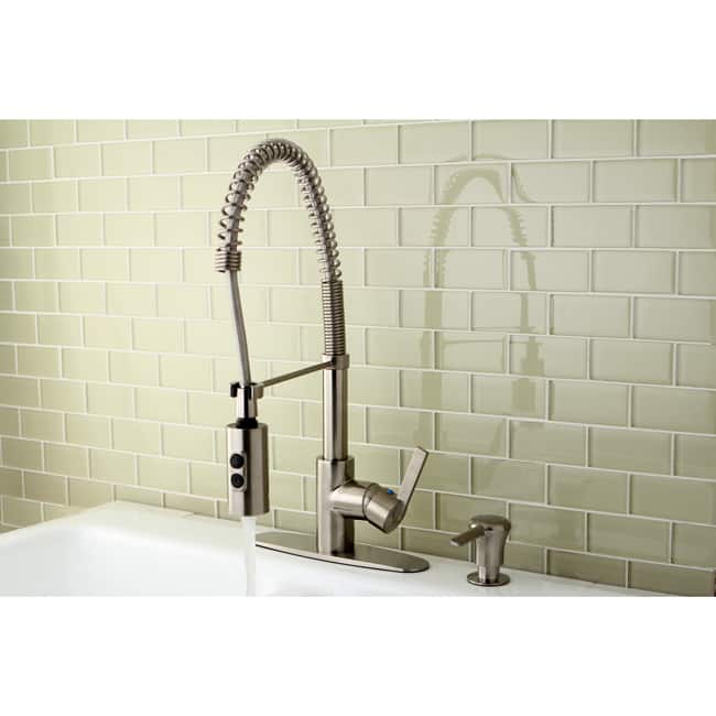 Brushed Nickel Spiral Pull-down Kitchen Faucet