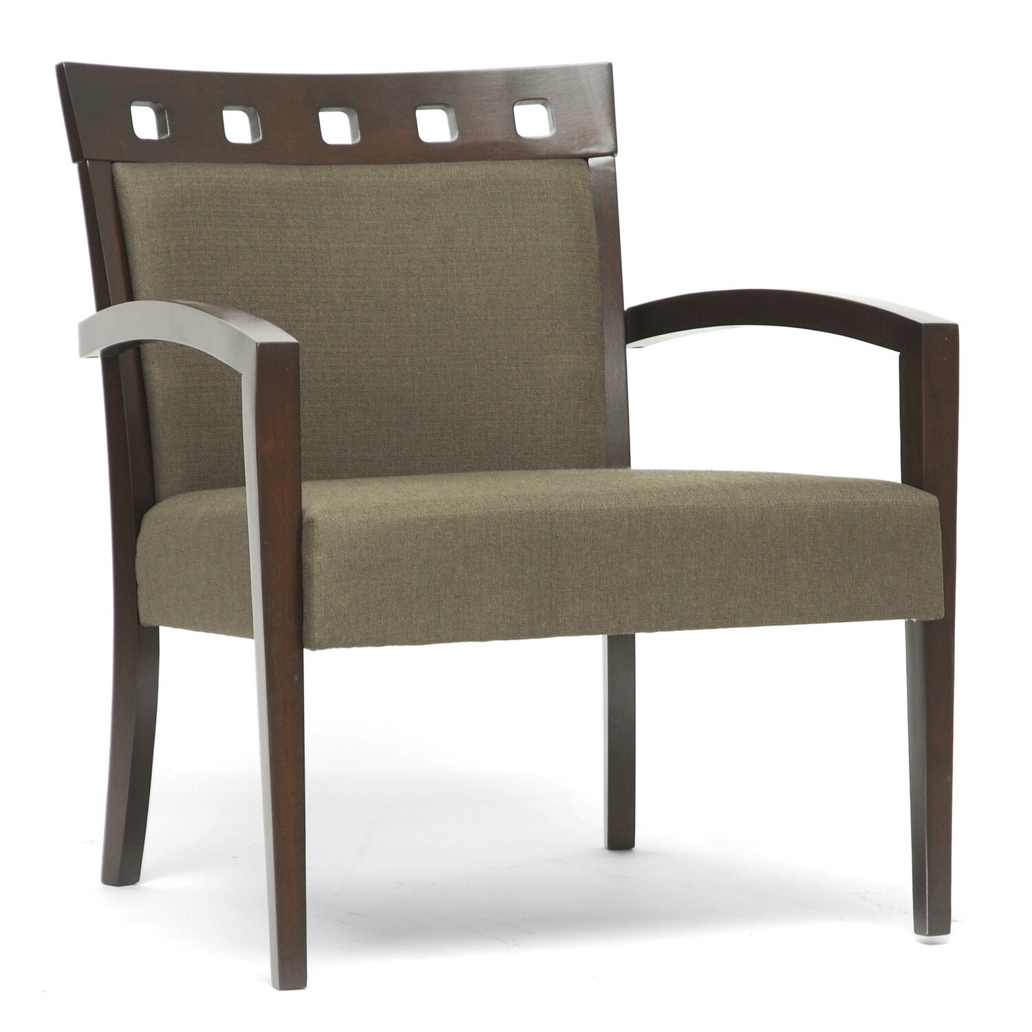 Carmela Green/ Brown Modern Accent Chair