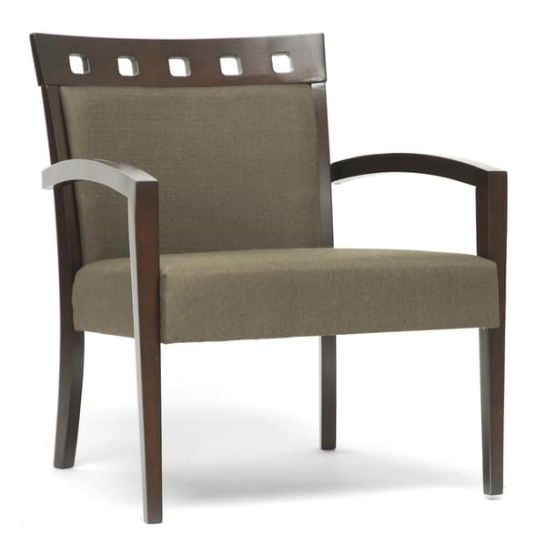 Shop Carmela Green Brown Modern Accent Chair Overstock 7676416