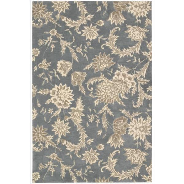 Hand tufted Gatsby Slate Rug (3'9 x 5'9) Nourison 3x5   4x6 Rugs