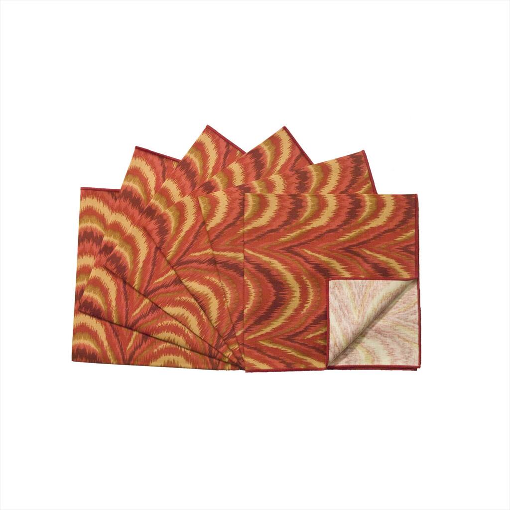 Rose Tree 18-inch Square Flame Napkins (Set of 6)