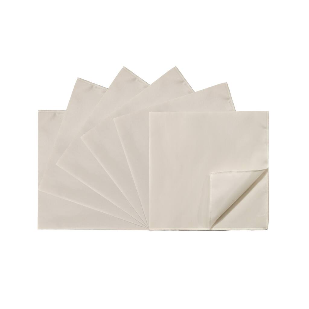 Rose Tree 18-inch Square Cream Lucky Stripe Napkins (Set of 6)