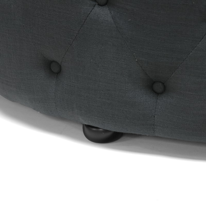 Gracewood Hollow Clare Contemporary Fabric Round Ottoman