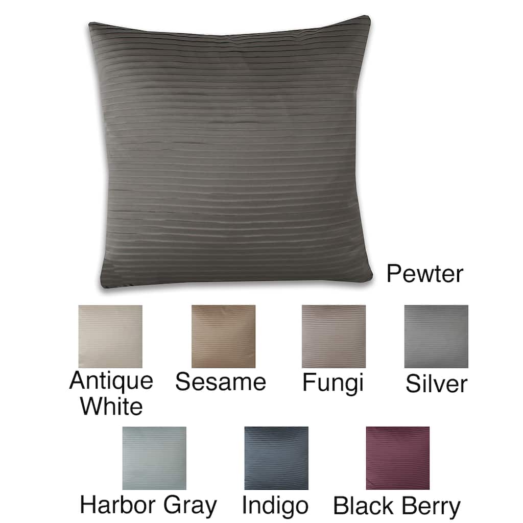 Anastasia Satin Pleat 19 x 19-inch Throw Pillow