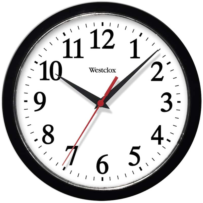 Westclox 10-inch Black Basic Wall Clock