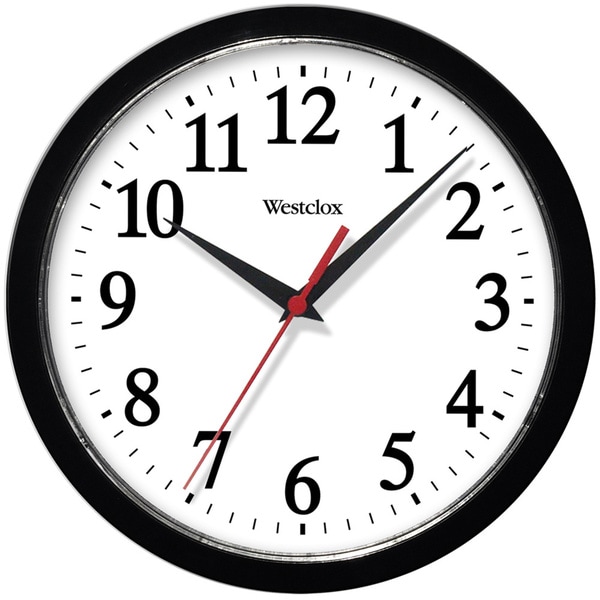 Shop Westclox 10-inch Black Basic Wall Clock - Free Shipping On Orders ...