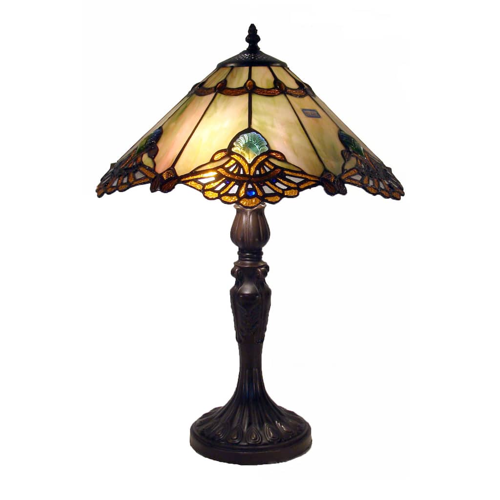 Tiffany-style Warehouse of Tiffany Courtesan Table Lamp