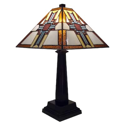 Tiffany-style Warehouse of Tiffany Cross Table Lamp
