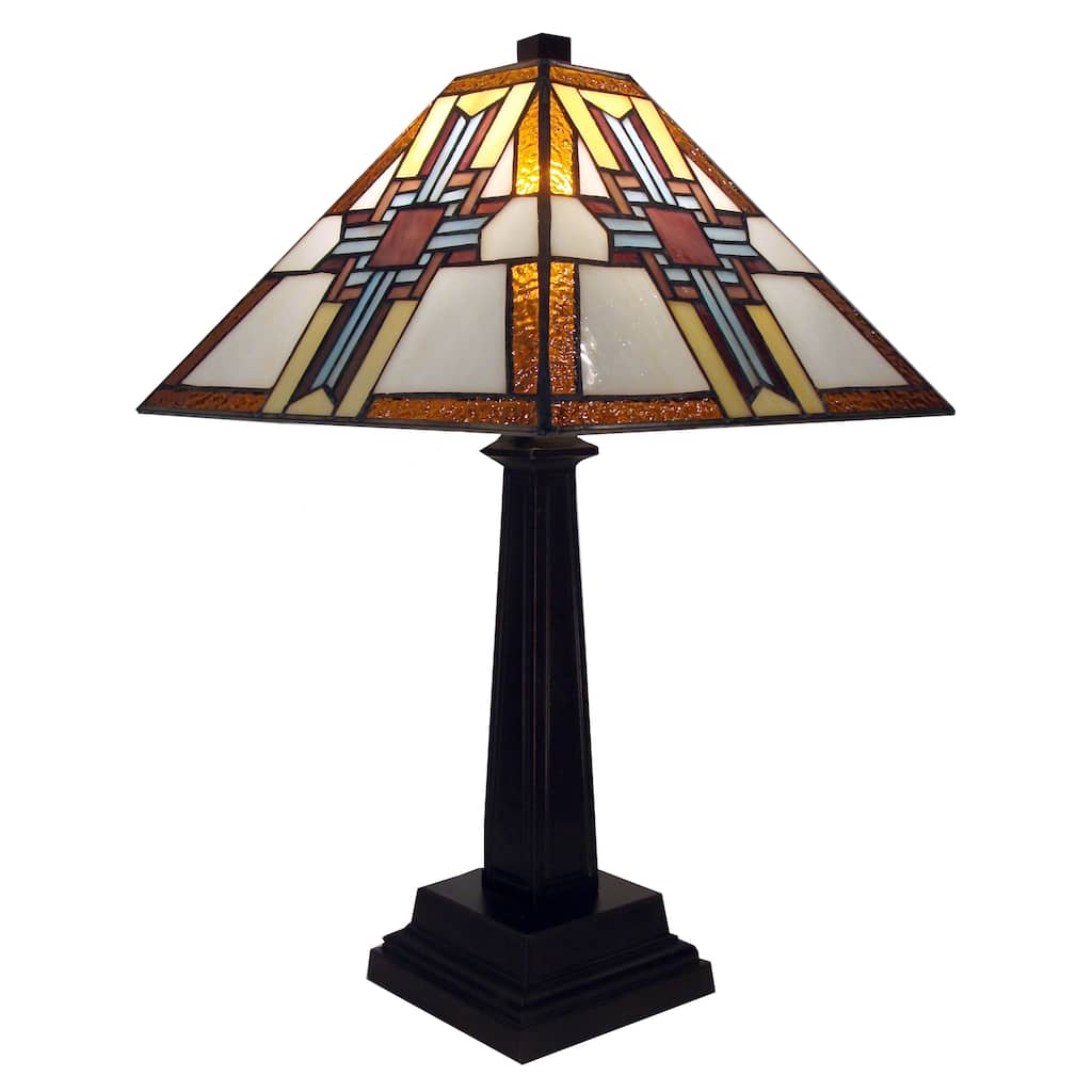 Tiffany-style Warehouse of Tiffany Cross Table Lamp