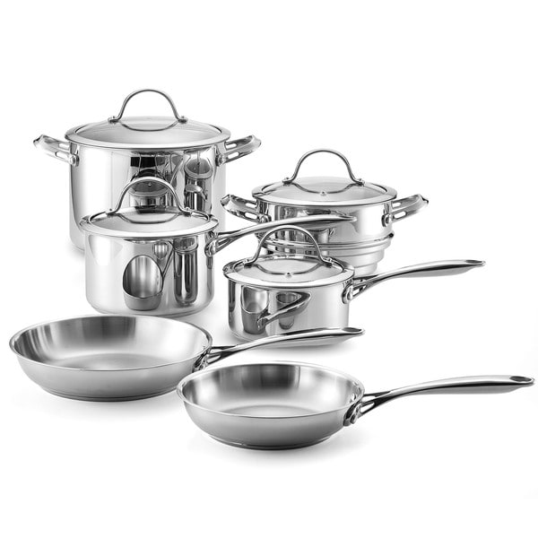 Shop Cooks Standard 10-Piece Classic Stainless Steel Cookware Set - Free Shipping Today 