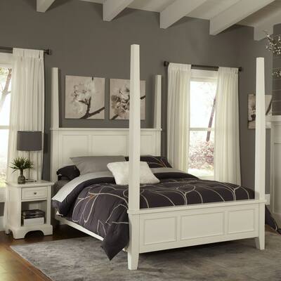 Naples Queen Poster Bed and Night Stand by Homestyles