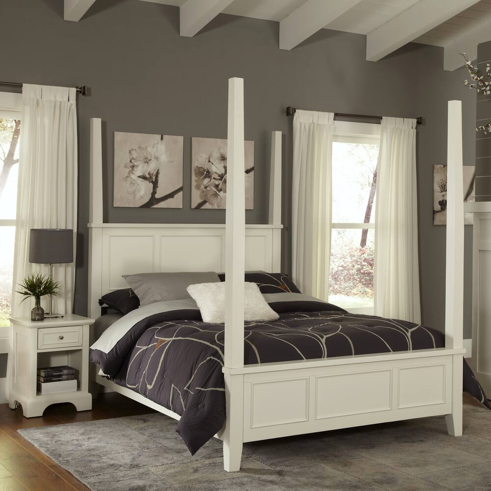 Naples Queen Poster Bed and Night Stand by Homestyles