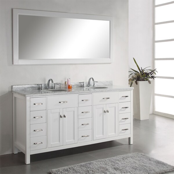 Aveline 72-inch Double-sink Bathroom Vanity Set - Overstock - 7685236