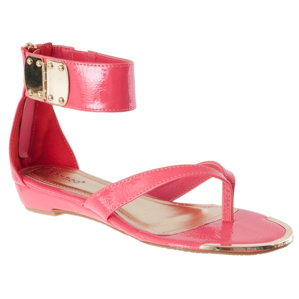 Riverberry Women's 'Lottie' Coral Ankle Strap Sandals Sandals