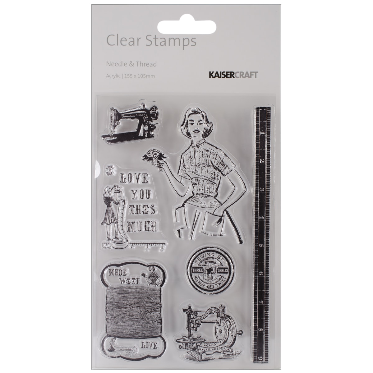 Needle and Thread Clear Stamps 6x4 (15.5cm X 10cm)