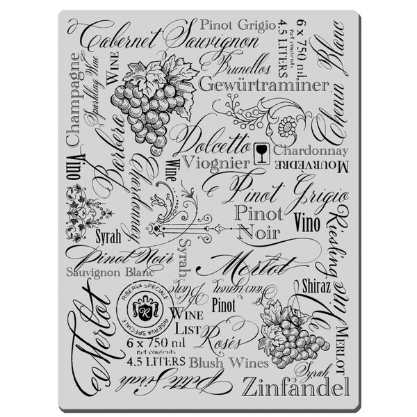 Shop Stampendous Cling Rubber StampWine Labels Free Shipping On