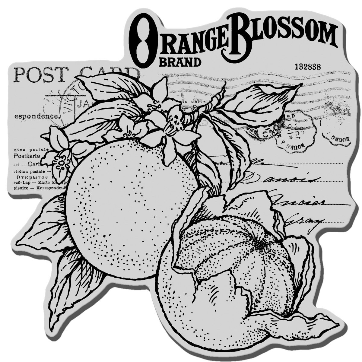 Stampendous Cling Mounted Rubber Stamp - Geo Blossom