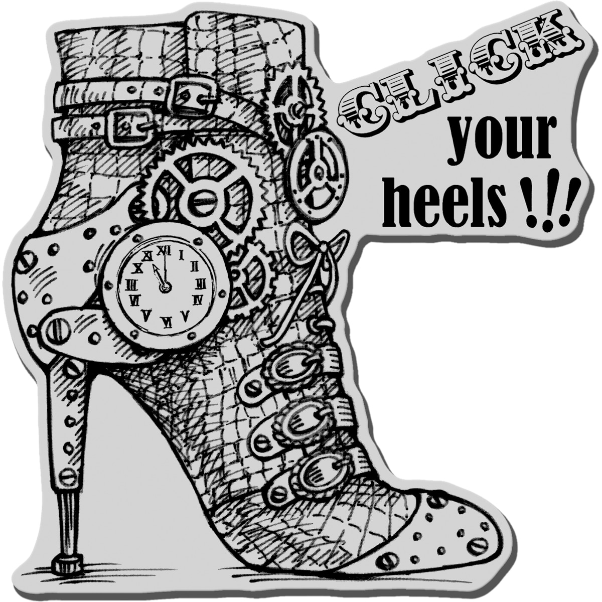 Stampendous Cling Rubber Stamp click Heels