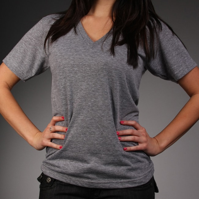 Laguna Beach Jean Co. Womens Eco Grey V neck Top