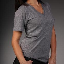 Laguna Beach Jean Co. Womens Eco Grey V neck Top