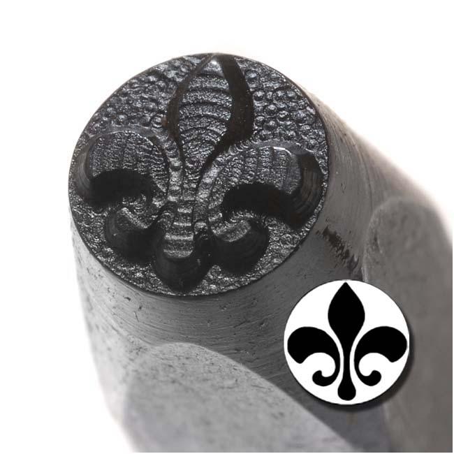 Solid Fleur De Lis 6mm Punch Stamp for Metal  