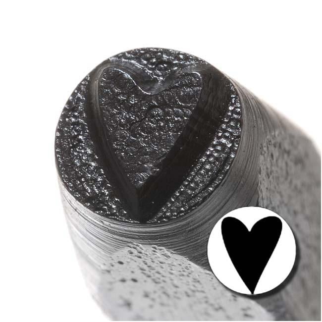 Beadaholique Solid Skinny Heart 6mm Punch Stamp for Metal Today $8.49