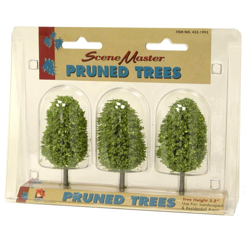 HO Scale 3.5 inch Pruned Trees (Pack of 3)