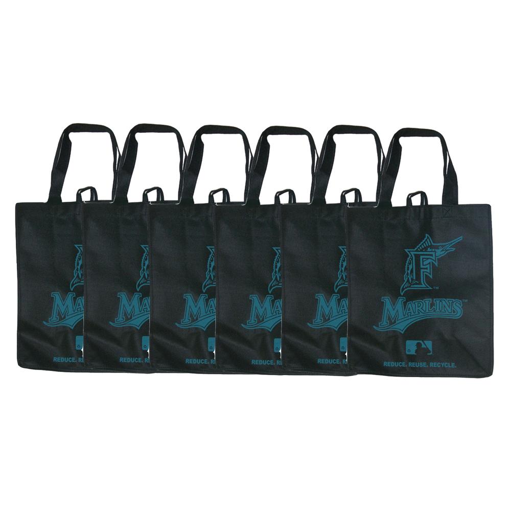 Florida Marlins Reusable Bags (Pack of 6) Baseball