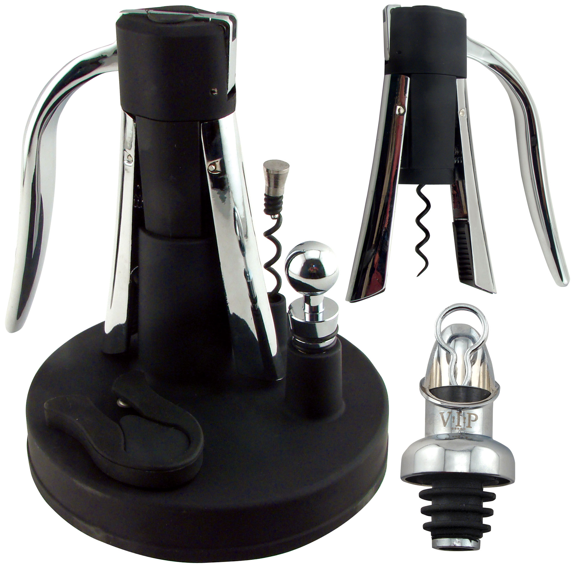 Wine Opener and Pourer Stopper Set