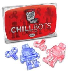 slide 2 of 3, Fred Chillbots Red Robot-shaped Ice Cube Tray