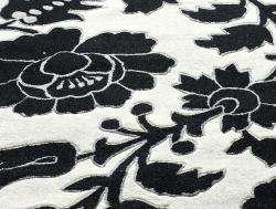 nuLOOM Handmade Deco Floral Black/ White Rug (5' x 8') Nuloom 5x8   6x9 Rugs