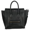 Celine Black Leather Luggage Tote Bag