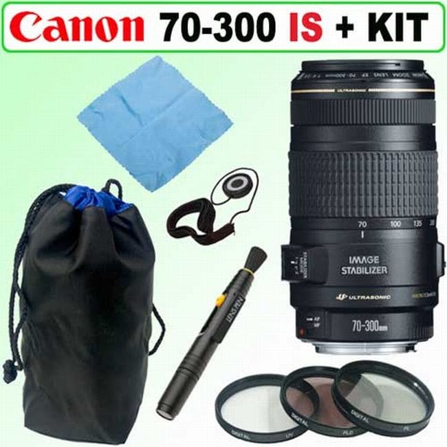 Canon EF 70 300mm F/4 5.6 IS USM Telephoto Zoom Lens with Accessory 