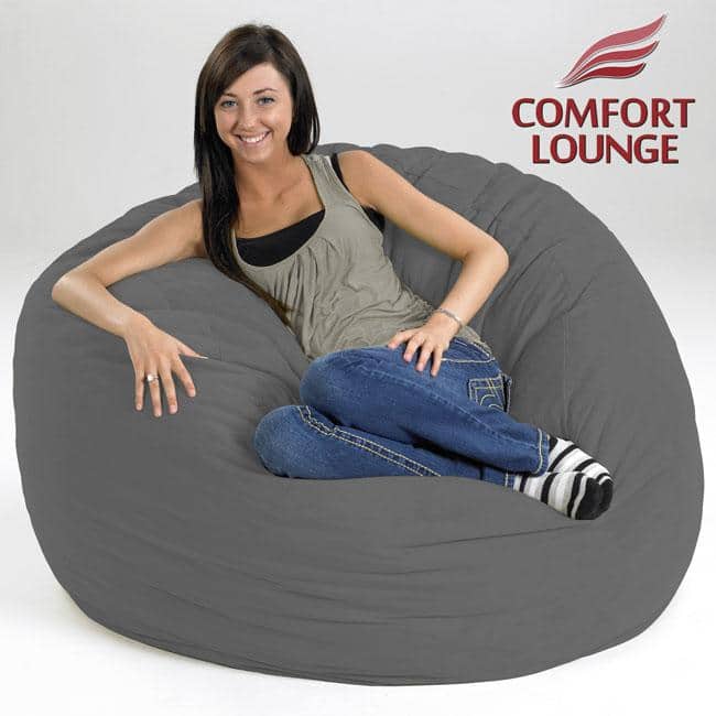 Comfort Lounge Charcoal Medium-size Memory Foam Lounge Bag