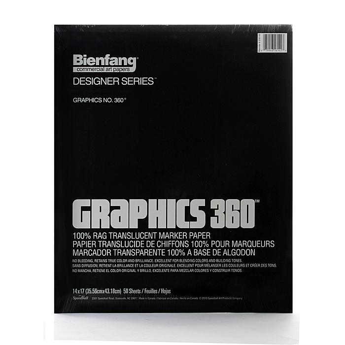 Bienfang 14 inch x 17 inch Graphics 360 Marker Paper (50 Sheets 