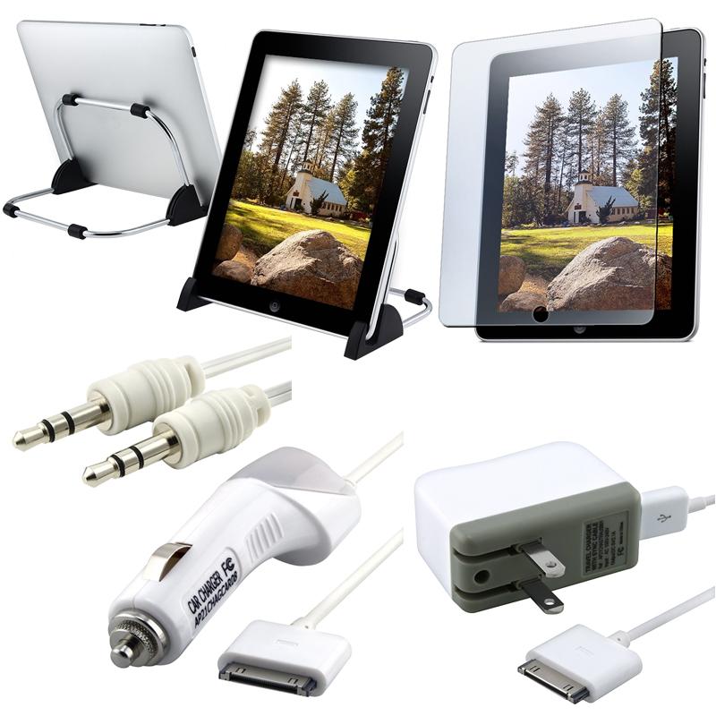 Car/ Travel Charger/ Screen Protector/ Extension Cable/ Stand for iPad
