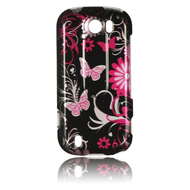 Luxmo HTC myTouch 4G Slide Pink Butterfly Protector Case  