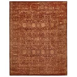 Handmade Silk Road Majestic Rust N. Z. Wool Rug (9'6 x 13'6) Safavieh 7x9   10x14 Rugs