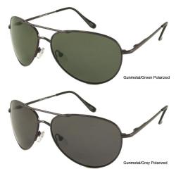 Urban Eyes Men's Polarized Aviator Sunglasses - 13824995 - Overstock ...