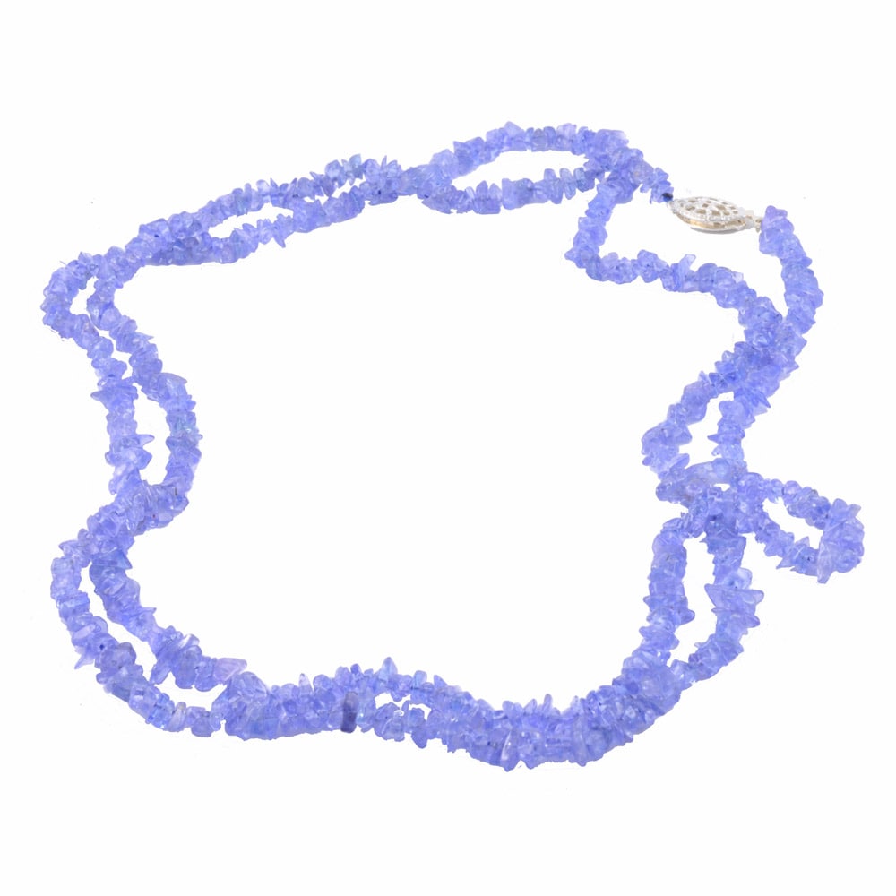 Michael Valitutti Tanzanite Chip Necklace  