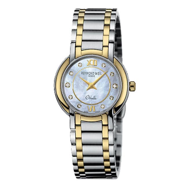 Raymond Weil Womens Othello Stainless Steel and Goldtone Watch 