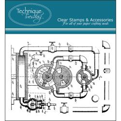 Technique Tuesday 'Pipeline' Clear Stamps. Opens flyout.