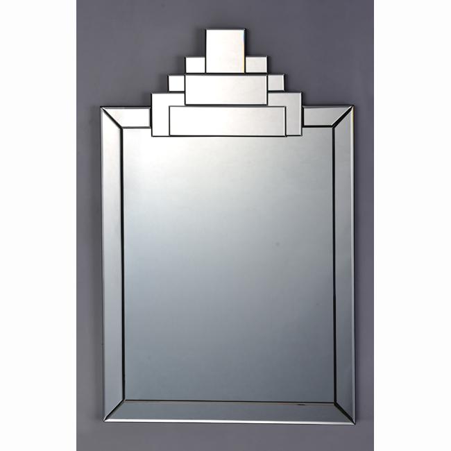 Rectangular 35.5-inch Silver Blocks Mirror - 13834948 - Overstock.com ...