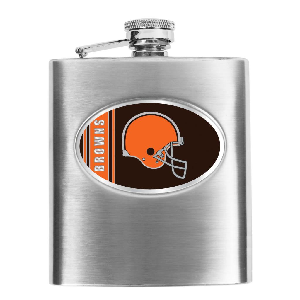 Cleveland Browns 8-oz Stainless Steel Hip Flask